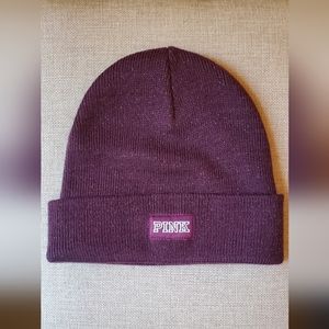 Victoria's Secret PINK beanie in plum
